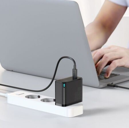 Зарядное устройство BASEUS GaN2 Fast Charger USB-C  Кабель Type-C-Type-C, 3A, 100W, черный - 3
