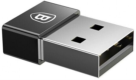 Переходник BASEUS Exquisite, USB - Type-C, 2.4А, черный - 5