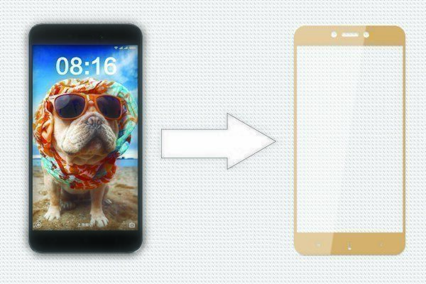 Защитное стекло для Xiaomi Redmi 4X/5A Ainy Full Screen Cover 0.33mm (Gold/Золотистый) - 3