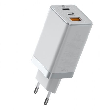 Зарядное устройство BASEUS GaN2 Pro USB2USB-C  Кабель Type-C-Type-C, 5A, 65W, белый - 1