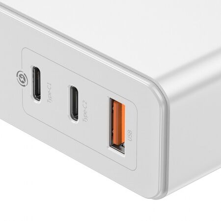 Зарядное устройство BASEUS GaN Mini USB2USB-C  Кабель Type-C-Type-C, 5A, 120W, белый - 4