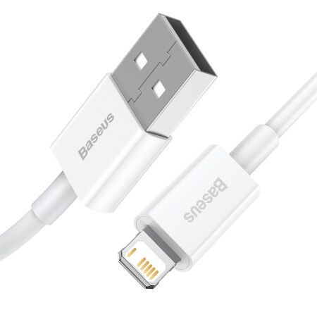 Кабель USB BASEUS Superior Series Fast Charging, USB - Lightning, 2.4А, 0.25 м, белый - 4