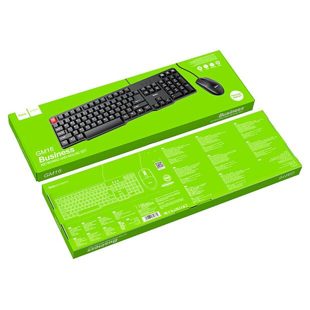 Игровая клавиатура и мышь Hoco GM16 Business (комплект) (Black) - 7