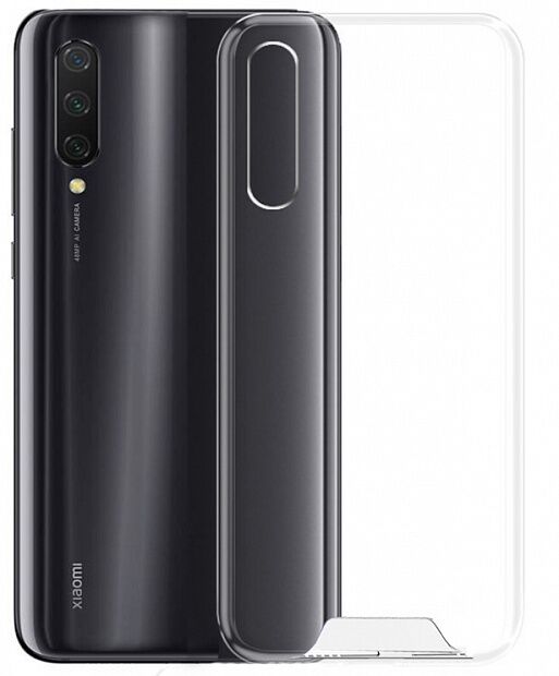 Чехол-накладка для Xiaomi Mi 9 Lite силиконовый  (Прозрачный) - 1