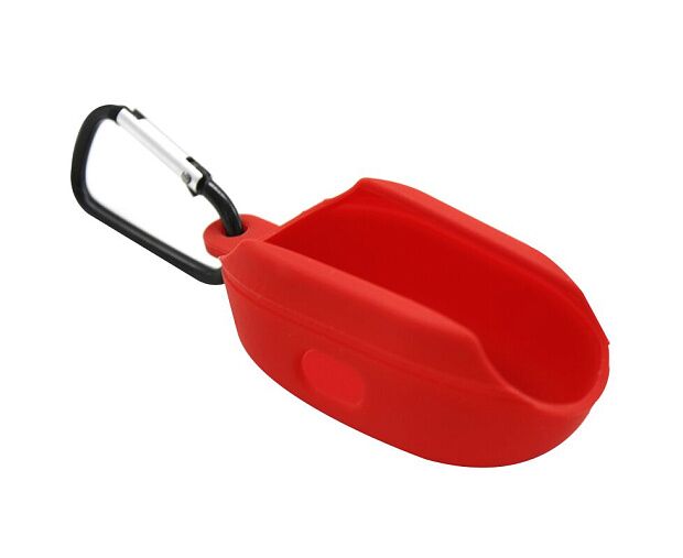 Силиконовый чехол для наушников с карабином Redmi Airdots (Red/Красный) - 4