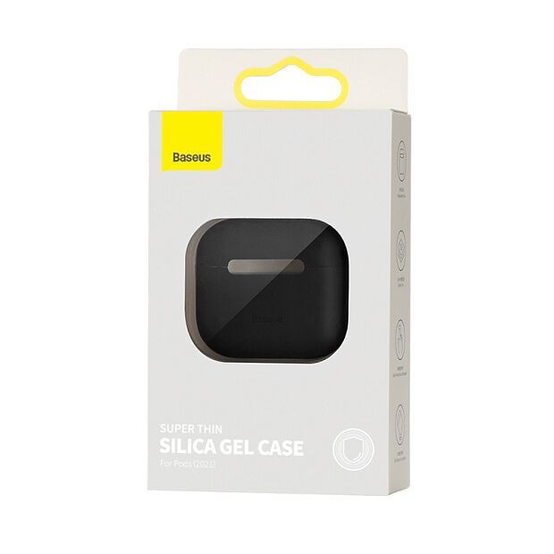 Чехол BASEUS Super Thin Silica Gel Case для AirPods 3, черный - 5