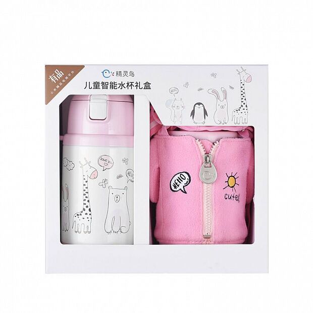 Детская бутылочка Elf Bird Children's Smart Cup Gift Box (Pink/Розовый) - 2