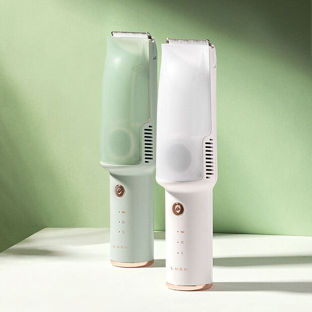 Вакуумная детская машинка с контейнером для сбора волос Xiaomi LUSN Hair Trimmer (Green) - 2