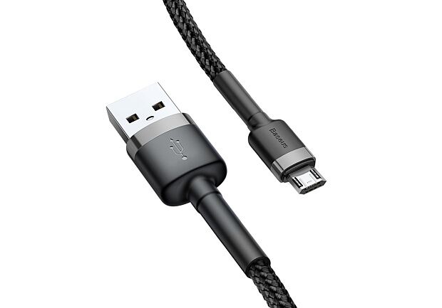 Кабель Baseus Cafule Cable USB For Micro 2.4A 1m CAMKLF-BG1 (Black/Черный) - 4