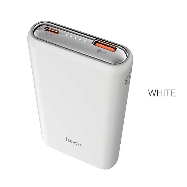 Внешний аккумулятор Hoco Q1 10000mAh 2USB 3.0A PD (White) - 1