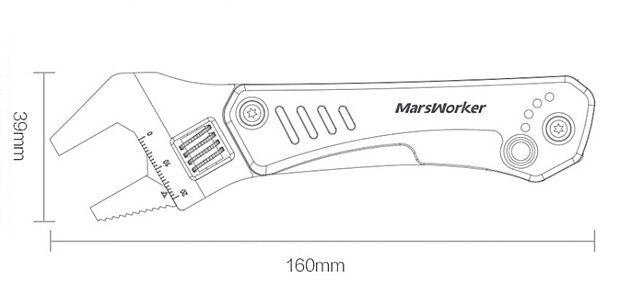 Мультитул MarsWorker Multi-function Wrench Knife (Black) - 5