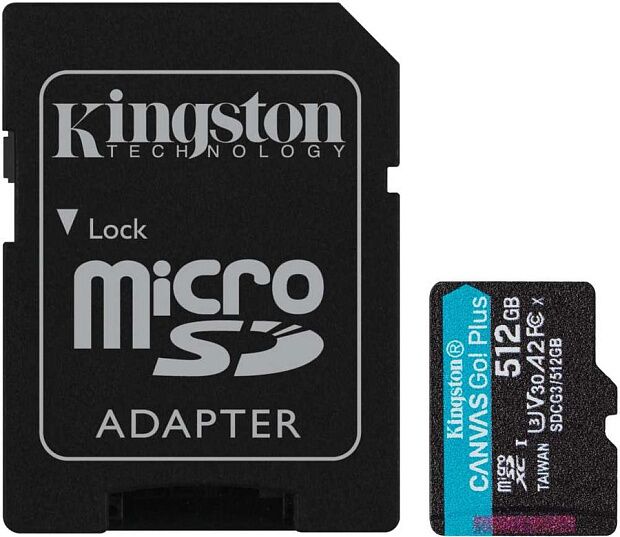 Карта памяти microSDXC Canvas Go Plus (512 Гб, UHS-I, U3, V30) (SDCG3/512GB) RU - 1