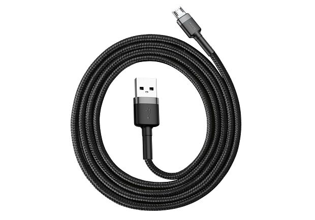 Кабель Baseus Cafule Cable USB For Micro 2.4A 1m CAMKLF-BG1 (Black/Черный) - 3