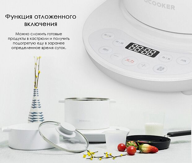 Электрическая плита Qcooker Multipurpose Electric Cooker (White/Белый) - 7