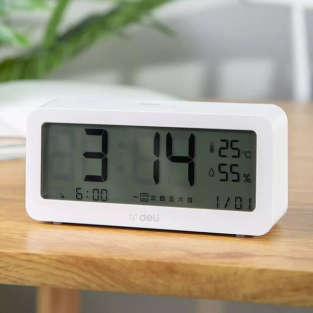 Часы-метеостанция Deli Effective Electronic Alarm Clock 8826 (White) - 2