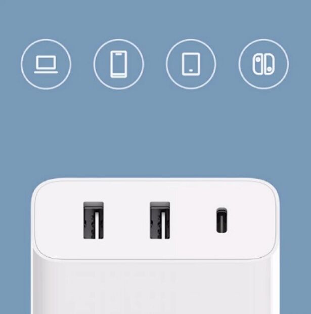Сетевое зарядное устройство Mijia USB Charger 65W Fast Charge Version (White/Белый) - 8