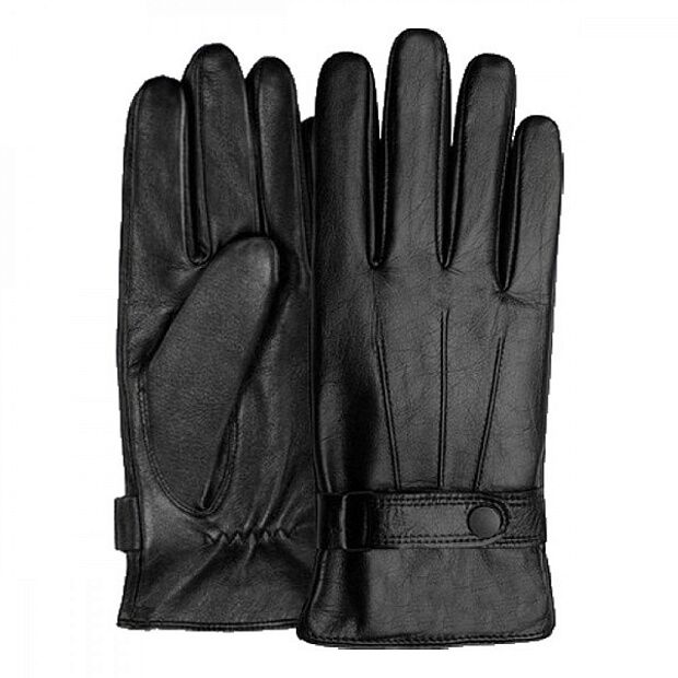 Мужские перчатки для сенсорных дисплеев Qimian Spanish Lambskin Touch Screen Gloves Men L (Black) - 3