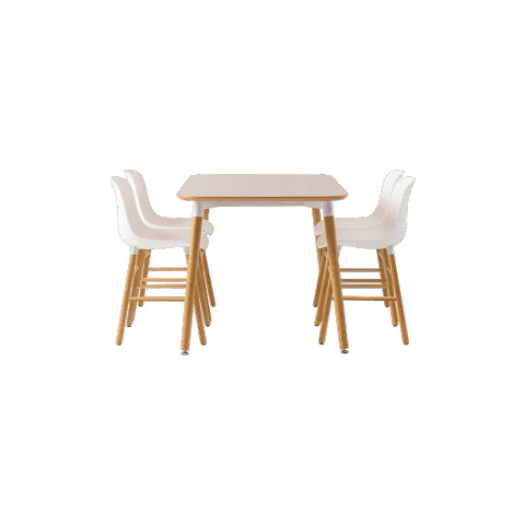 Набор мебели (Стулья и стол) Jordan Judy Dinette Combination (White/Белый) 