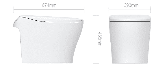 Умный унитаз Xiaomi Whale Spout Wash Integrated Smart Toilet Relax 400mm (White/Белый) - 2
