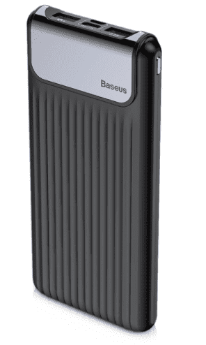 Внешний аккумулятор Baseus Thin QC3.0 Dual Input Digital Display Power Bank 10000mAh (Black/Черный) - 3