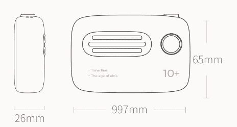Внешний аккумулятор Xiaomi Feel Your Feel Retro Mobile Power 10000mAh (White/Белый) - 2